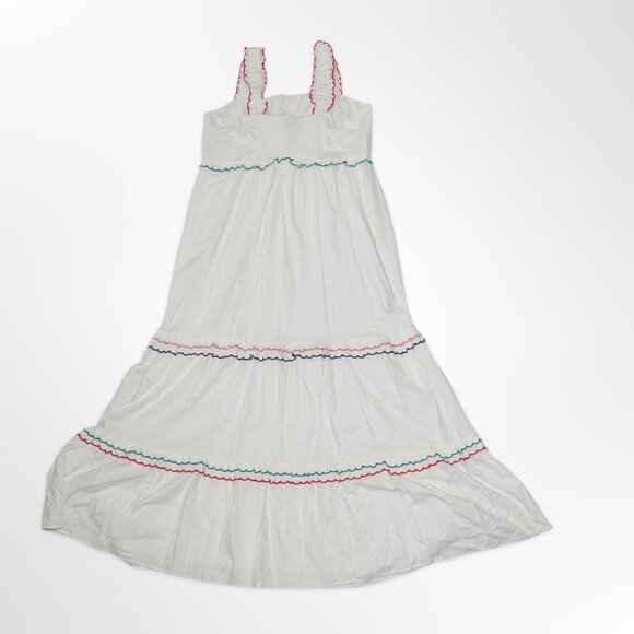 LOFT Beach White Poplin Maxi Sundress - Size Medium - Picture 4 of 5